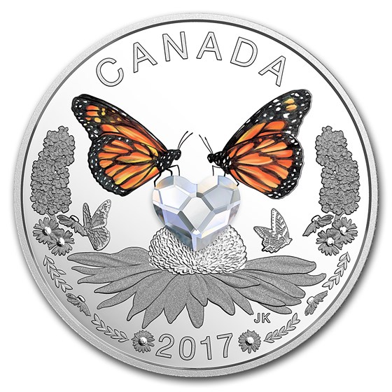 2017 Canada 1/4 oz Silver $3 Celebration of Love (Butterflies) 2017 Canada 1/4 oz Silver $3 Celebration of Love (Butterflies)